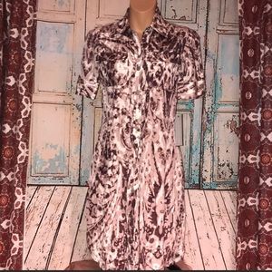 Andrew Marc silk blend abstract print dress Sz 2